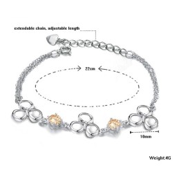 Brett Utbud Av Blekningssäkert Platinapläterat Titanarmband För Kvinnor