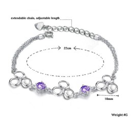 Brett Utbud Av Blekningssäkert Platinapläterat Titanarmband För Kvinnor