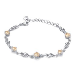 Pålitligt Rykte För Kvinnor, Vackert Platinapläterat Titanarmband