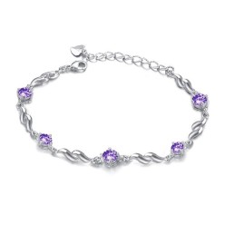 Pålitligt Rykte För Kvinnor, Vackert Platinapläterat Titanarmband
