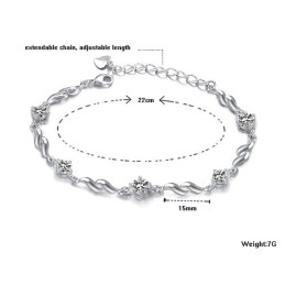 Pålitligt Rykte För Kvinnor, Vackert Platinapläterat Titanarmband