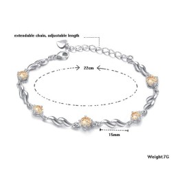 Pålitligt Rykte För Kvinnor, Vackert Platinapläterat Titanarmband