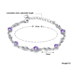 Pålitligt Rykte För Kvinnor, Vackert Platinapläterat Titanarmband
