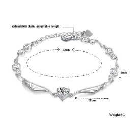 Utmärkt Kvalitets Platinapläterad Titanarmband För Kvinnor