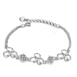 Kvalitets- Och Kvantitetsgaranterat Platinapläterat Titanarmband Med Diamanter För Kvinnor