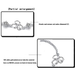 Kvalitets- Och Kvantitetsgaranterat Platinapläterat Titanarmband Med Diamanter För Kvinnor