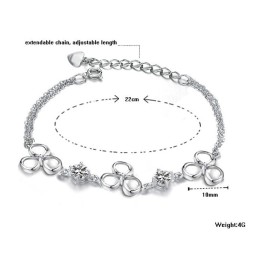 Kvalitets- Och Kvantitetsgaranterat Platinapläterat Titanarmband Med Diamanter För Kvinnor