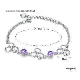 Kvalitets- Och Kvantitetsgaranterat Platinapläterat Titanarmband Med Diamanter För Kvinnor