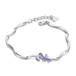 Världsberömt Platinapläterat Titanarmband Med Diamanter För Kvinnor