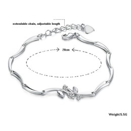 Världsberömt Platinapläterat Titanarmband Med Diamanter För Kvinnor