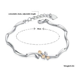 Världsberömt Platinapläterat Titanarmband Med Diamanter För Kvinnor