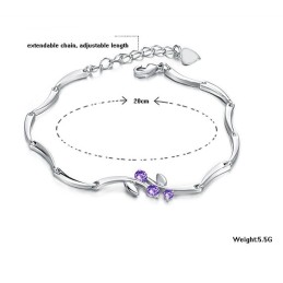 Världsberömt Platinapläterat Titanarmband Med Diamanter För Kvinnor