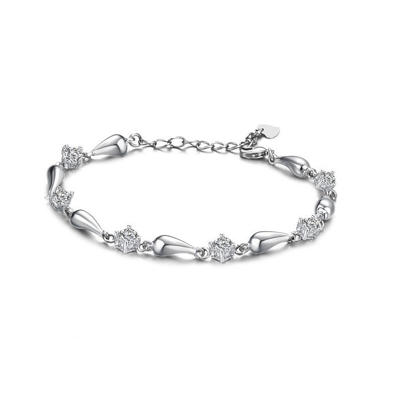 Kvalitets- Och Kvantitetsgaranterat Platinapläterat Titanarmband Med Diamanter För Kvinnor Kvalitets- Och Kvantitetsgaranterat Platinapläterat Titanarmband Med Diamanter För Kvinnor