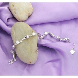 Kvalitets- Och Kvantitetsgaranterat Platinapläterat Titanarmband Med Diamanter För Kvinnor