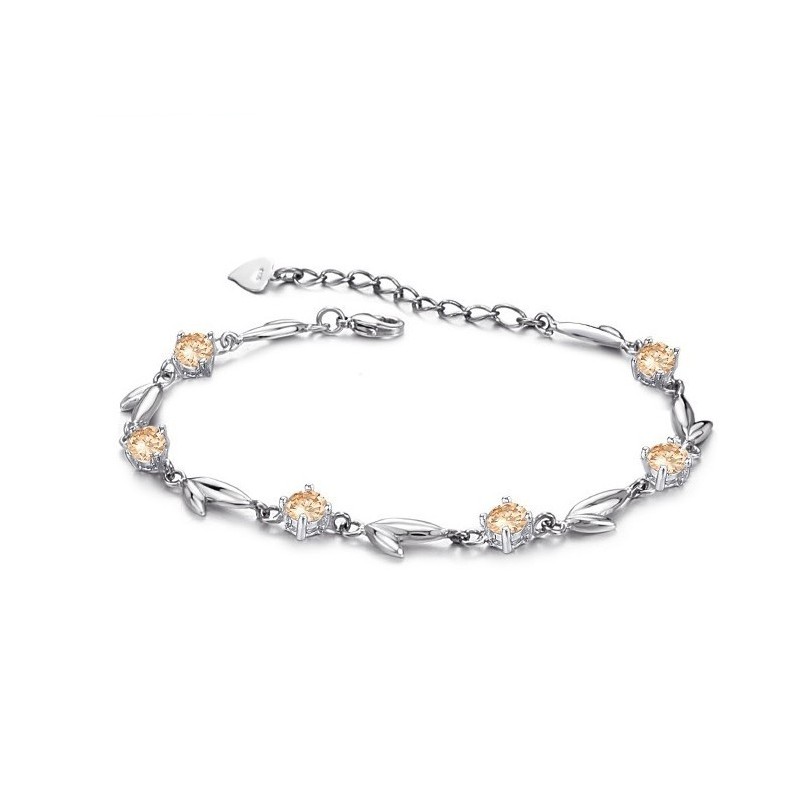 Kompletta Specifikationer För Damarmband I Platinapläterat Titan Med Diamanter Kompletta Specifikationer För Damarmband I Platinapläterat Titan Med Diamanter
