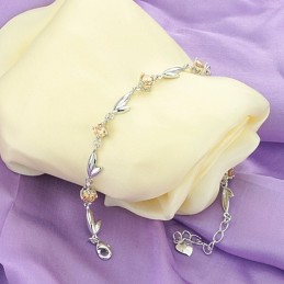 Kompletta Specifikationer För Damarmband I Platinapläterat Titan Med Diamanter