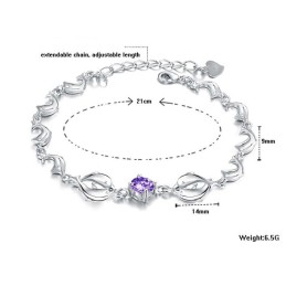 Tillförlitligt Kvalitetsarmband I Delfinformat Titan Med Platinaplätering Och Diamanter För Kvinnor