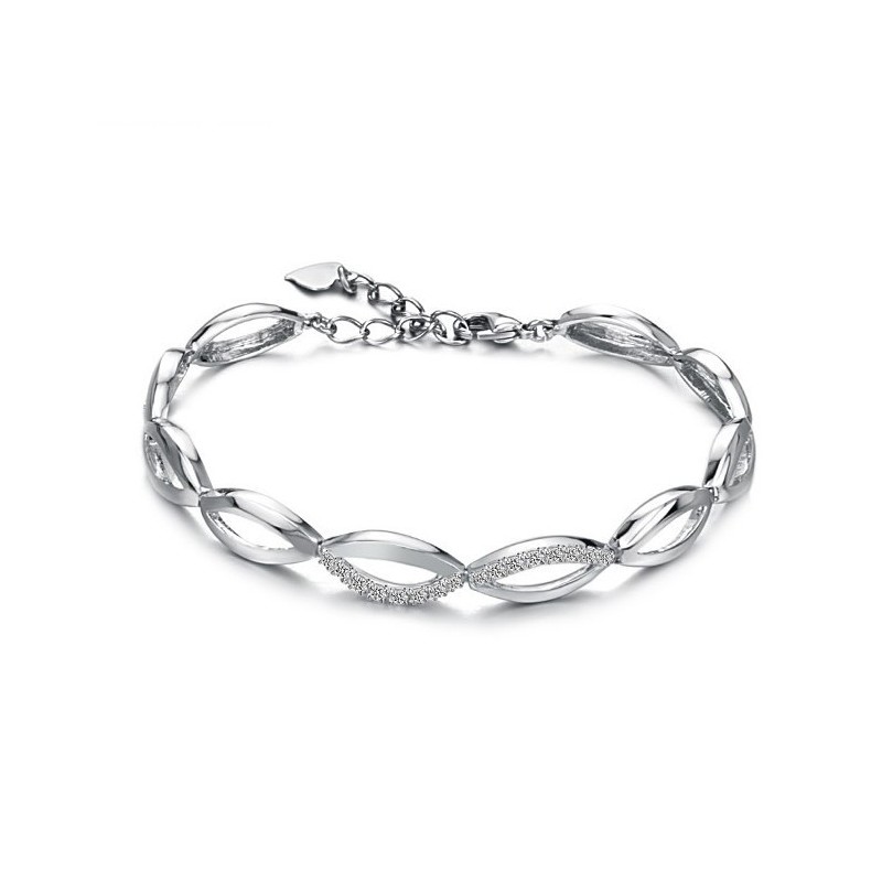 Drottningen Av Kvalitet, Platinapläterat Titanarmband Med Diamanter För Kvinnor Drottningen Av Kvalitet, Platinapläterat Titanarmband Med Diamanter För Kvinnor