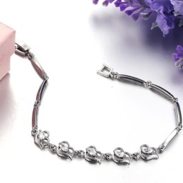 Säljer Bra Över Hela Världen För Kvinnor I Platinapläterat Titanarmband