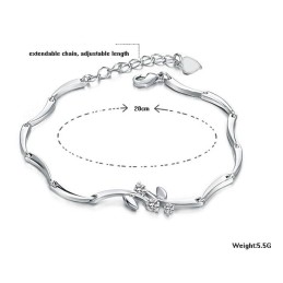 Kvalitets- Och Kvantitetsgaranterat Platinapläterat Titanarmband Med Diamanter För Kvinnor