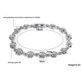 Världsomfattande Känt Platinapläterat Titanarmband För Kvinnor