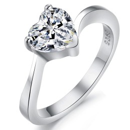 Drottningen Av Kvalitet, Kvinnlig Älskling, Platinapläterad Titanring Med Strass