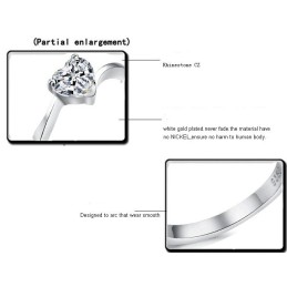 Drottningen Av Kvalitet, Kvinnlig Älskling, Platinapläterad Titanring Med Strass