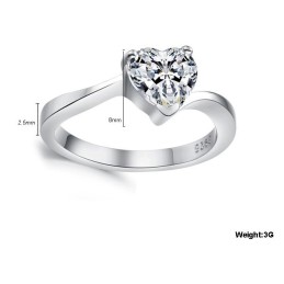 Drottningen Av Kvalitet, Kvinnlig Älskling, Platinapläterad Titanring Med Strass