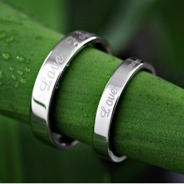Överlägsen Kvalitet, Kortfattad Platinapläterad Titanring För Älskare