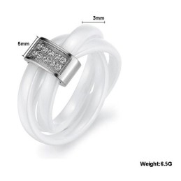 Välkänd För Sin Fina Volframkeramiska Ring Med Strass