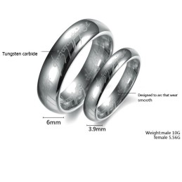 Kvalitets- Och Kvantitetsgaranterad Silvervolframkeramisk Ring För Älskare