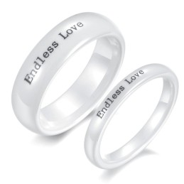 Högkvalitativ Koncis Volframkeramisk Ring För Älskare