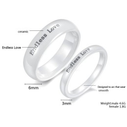 Högkvalitativ Koncis Volframkeramisk Ring För Älskare