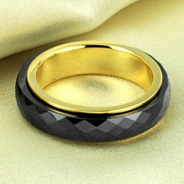Världsomspännande Svart Volframkeramisk Ring