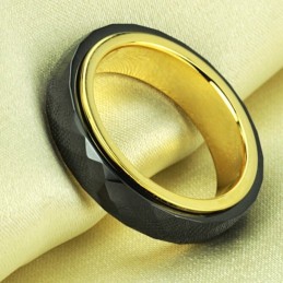 Världsomspännande Svart Volframkeramisk Ring