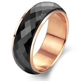 Högkvalitativ Svart Volframkeramisk Ring