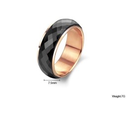 Högkvalitativ Svart Volframkeramisk Ring