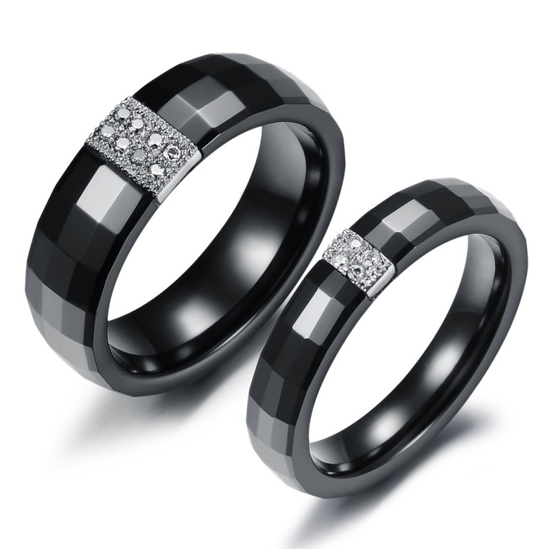 Lättanvänd Rhombus Tungsten Keramisk Ring För Älskare Lättanvänd Rhombus Tungsten Keramisk Ring För Älskare
