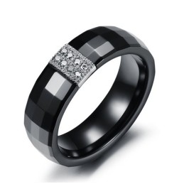 Lättanvänd Rhombus Tungsten Keramisk Ring För Älskare