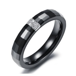 Lättanvänd Rhombus Tungsten Keramisk Ring För Älskare