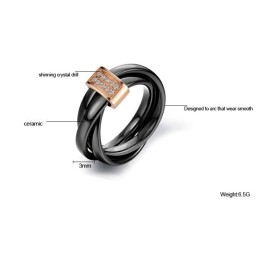 Kvalitets- Och Kvantitetsgaranterad Volframkeramisk Ring Med Strass