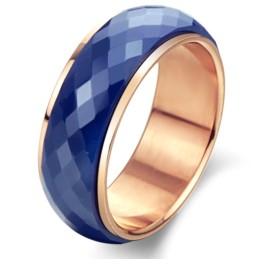 Kompletta Specifikationer Blå Volframkeramisk Ring