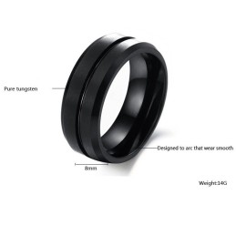 Välkänd För Sin Fina Kvalitet Manlig Retro Volfram Keramisk Ring