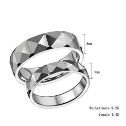 Världsomfattande Känd Hörnvinkel Volfram Keramisk Ring För Älskare
