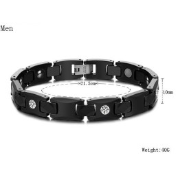 Välkänd För Sin Fina Kvalitet Svarta Volframkeramiska Armring För Älskare Med Strass
