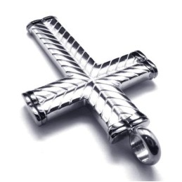 Cross Grain Titanhänge För Män - Free Chian