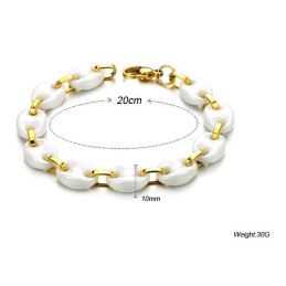 Stabil Kvalitet Kvinnlig Vit Volfram Keramisk Armband