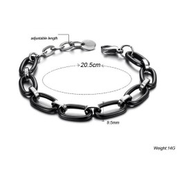 Stabil Kvalitet Svart Volfram Keramiskt Armband