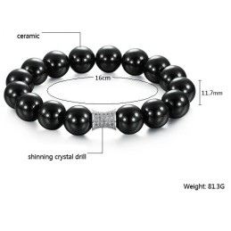 Världsomfattande Berömt Svart Volframkeramiskt Armband