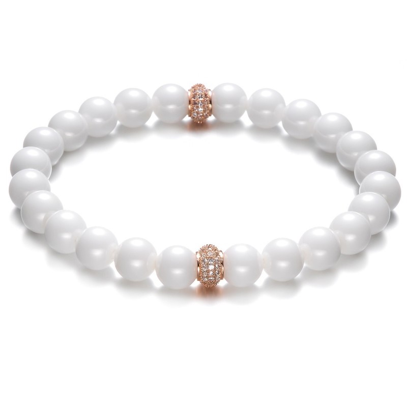 Lättanvänt Volframkeramiskt Armband Med Pärlor Lättanvänt Volframkeramiskt Armband Med Pärlor